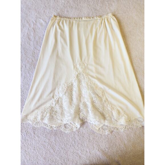 VTG 60s Gossard Artemis Half Slip Lace Trim Lingerie Sz Small Ivory White USA - Picture 11 of 11